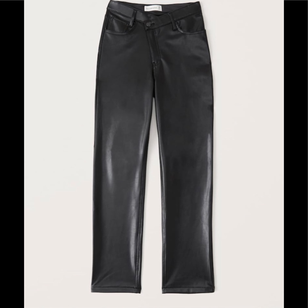Abercrombie & Fitch | Vegan Leather Dad Pants Size 25 Long